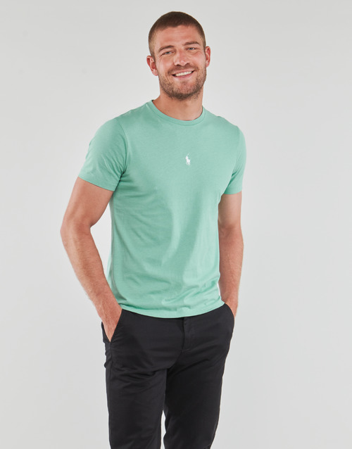 Polo Ralph Lauren - T-SHIRT AJUSTE EN COTON LOGO CENTRAL Kaki