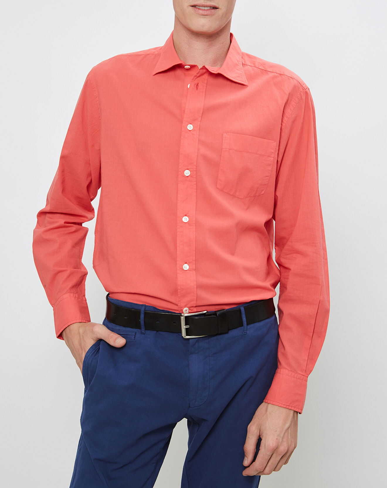Hartford Chemise droite Paul Pat rouge