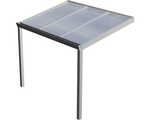 Expert terrasoverkapping met opaal polycarbonaat, 300x250 cm, wit
