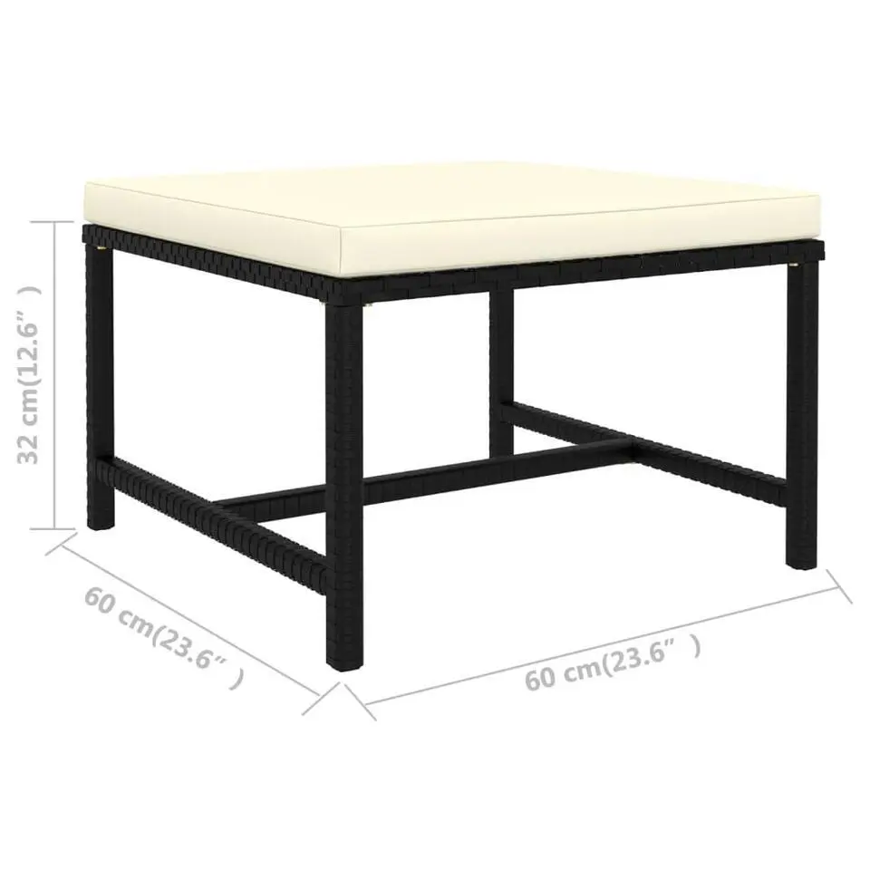 vidaXL - Tuinstoel - Zwart - Rattan