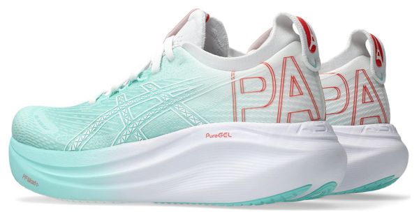 Chaussures Running Asics Gel-Nimbus 27 Paris Bleu/Blanc Femme