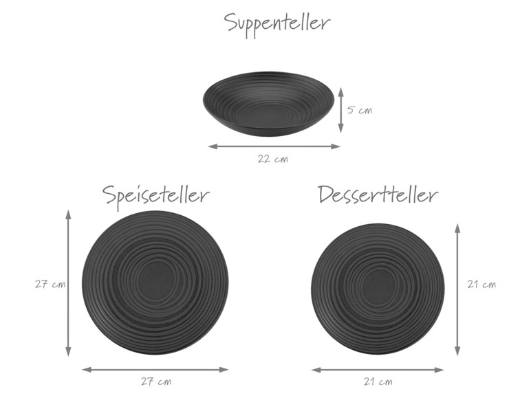 Serviesset Lava Stone 12-delig
