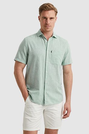 Vanguard Short Sleeve Overhemd Linnen Groen VSIS2404255-6124 kopen