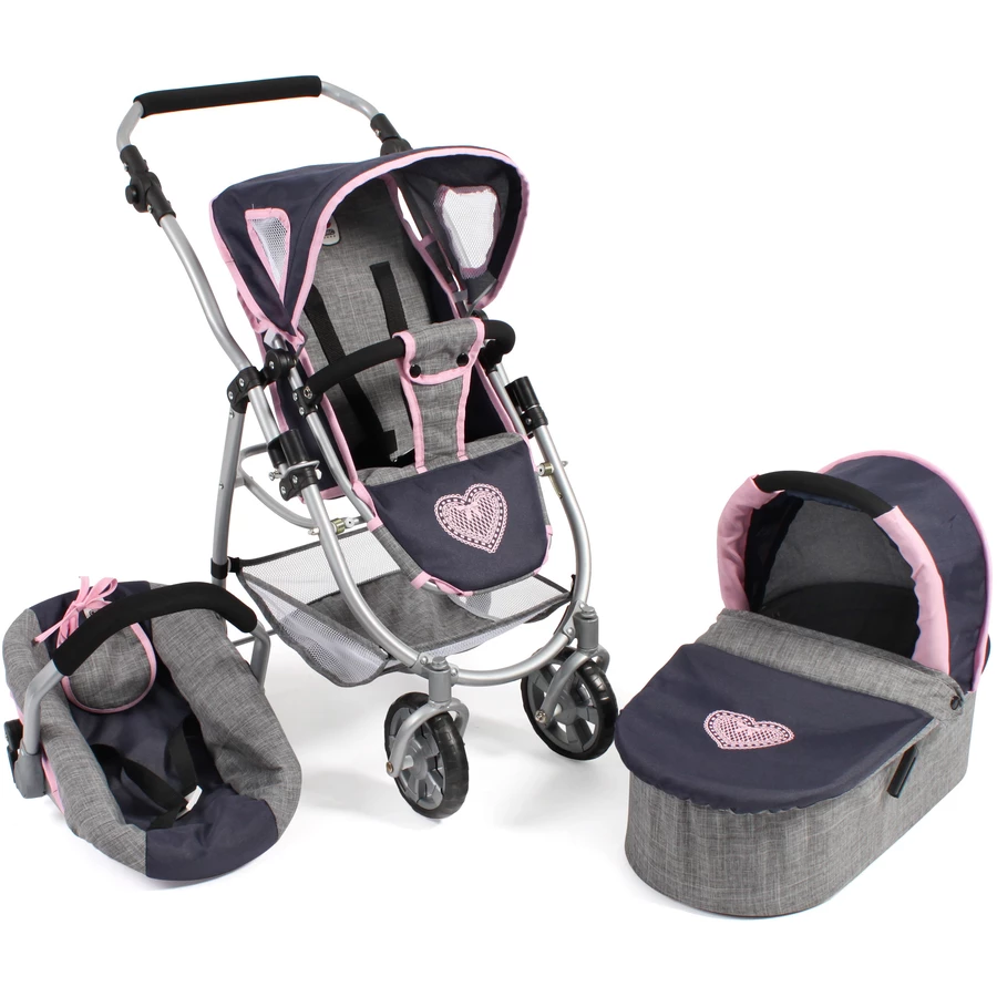BAYER CHIC 2000 3 in 1 Kombi EMOTION ALL IN melange grau-navy