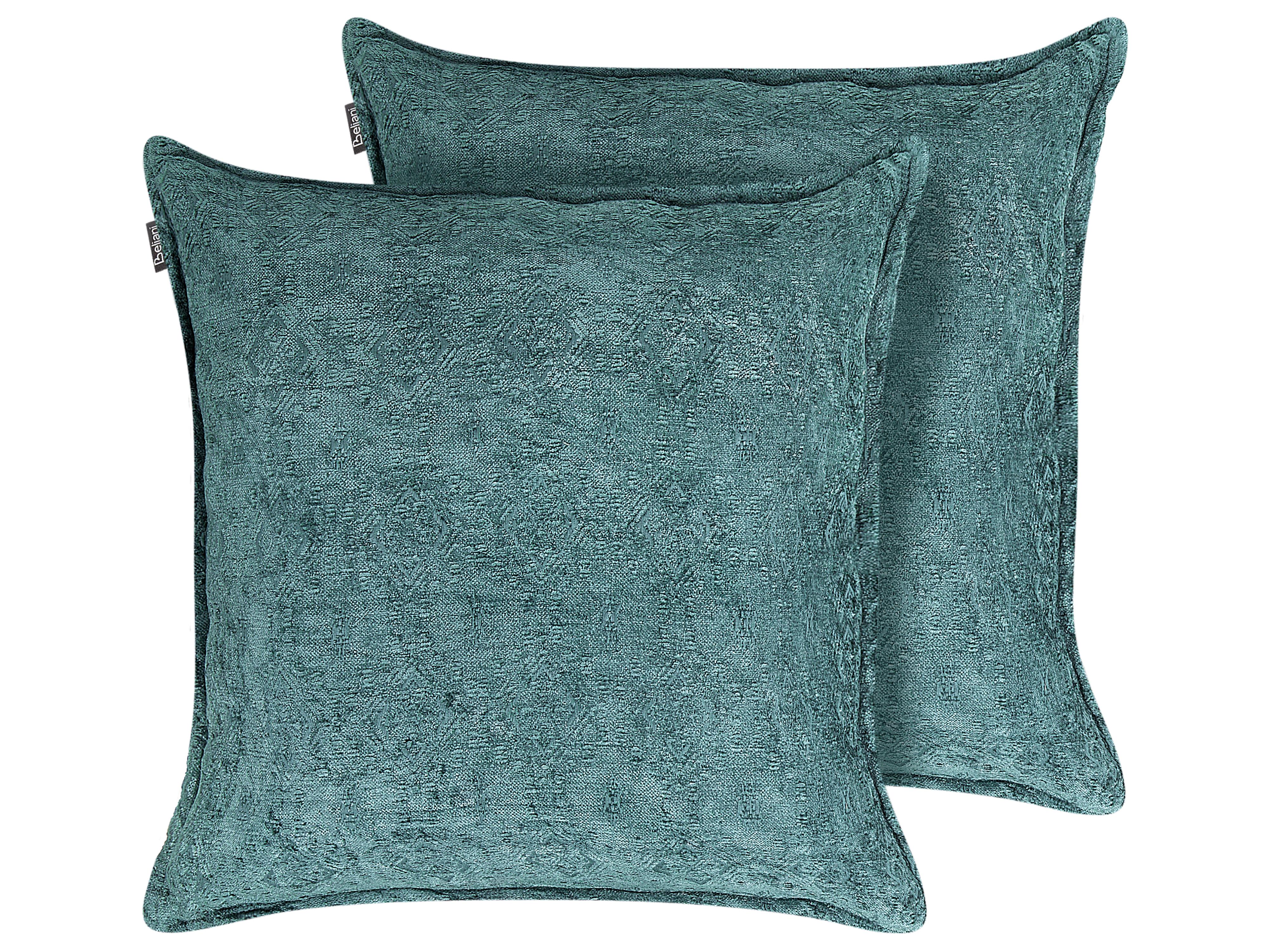 Set van 2 sierkussens VERPIS Katoen 50 x 50 cm Blauw effen