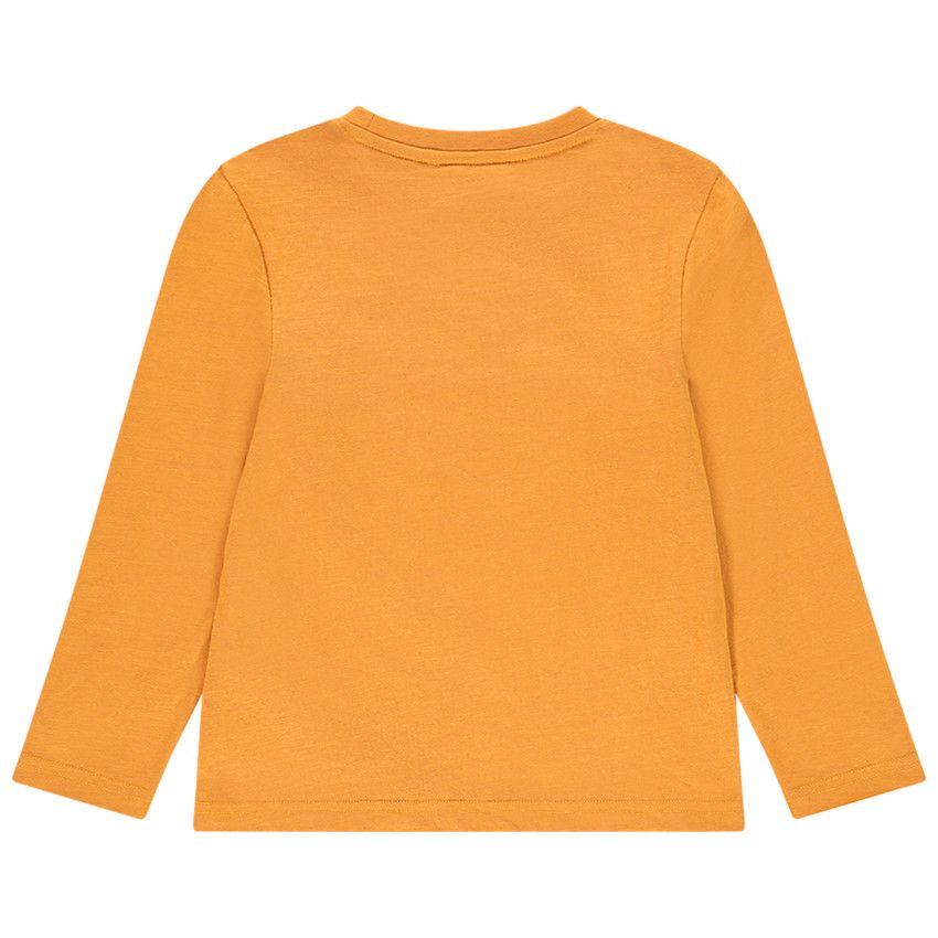 T-shirt manches longues en coton jaune pour enfant garçon - Jaune