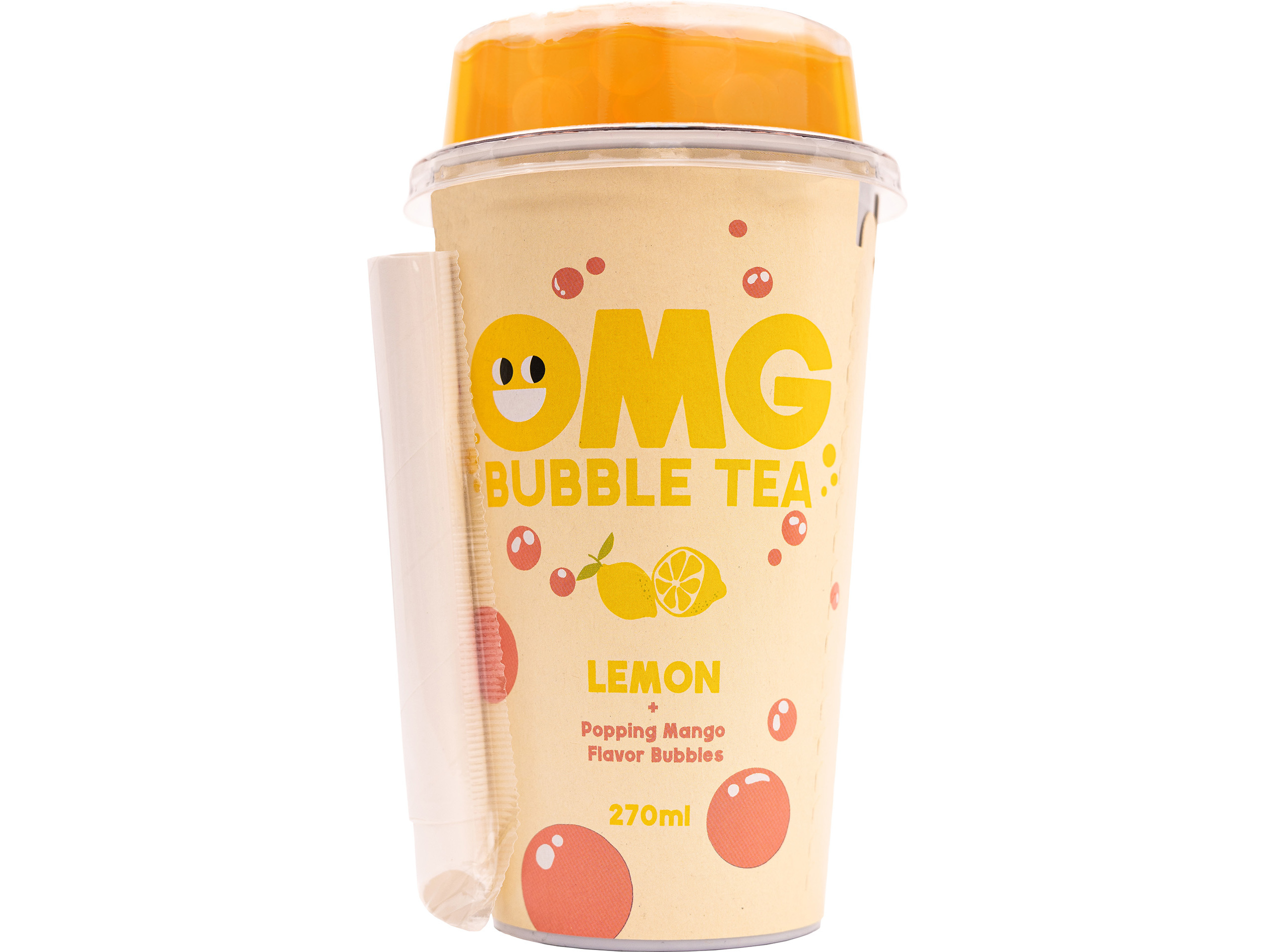 BUBBLE TEA OMG LIMÃO C/BOLHAS DE MANGA 0.27L
