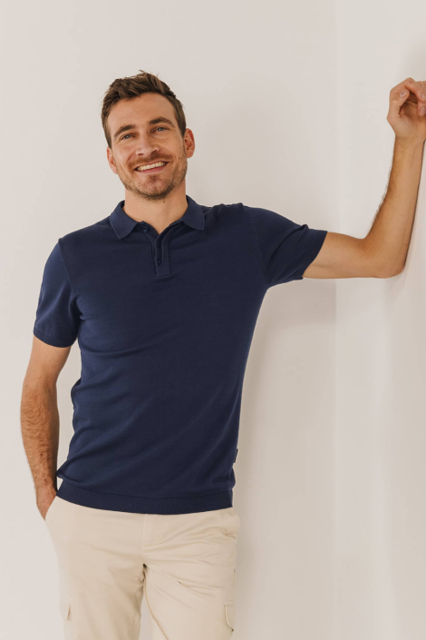 State of Art blauwe heren polo