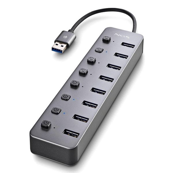 NGS IHUB8 Hub USB 3.0 8 Portas   Interruptores Individuais