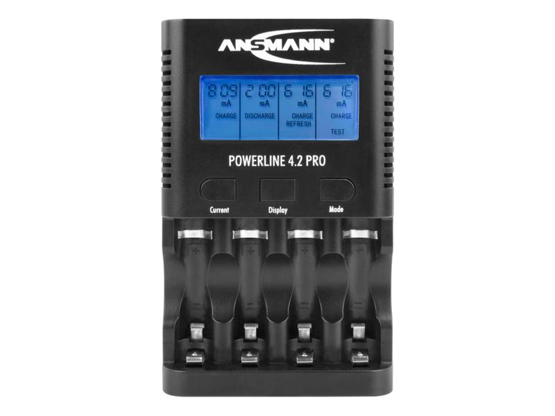 Ansmann Ladegerät Powerline 4.2 Pro Akkuladegerät mit umfangreichen Lade- und Pflegeprogrammen