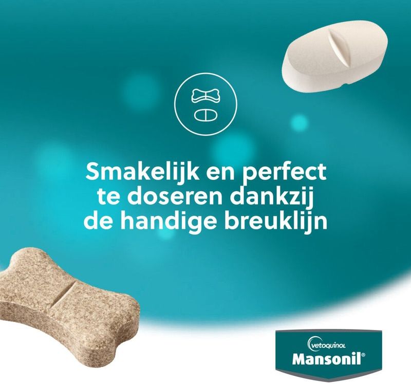 Mansonil All Worm Dog Tasty Ontwormingsmiddel (S/M vanaf 2.5kg) - 6 tabletten