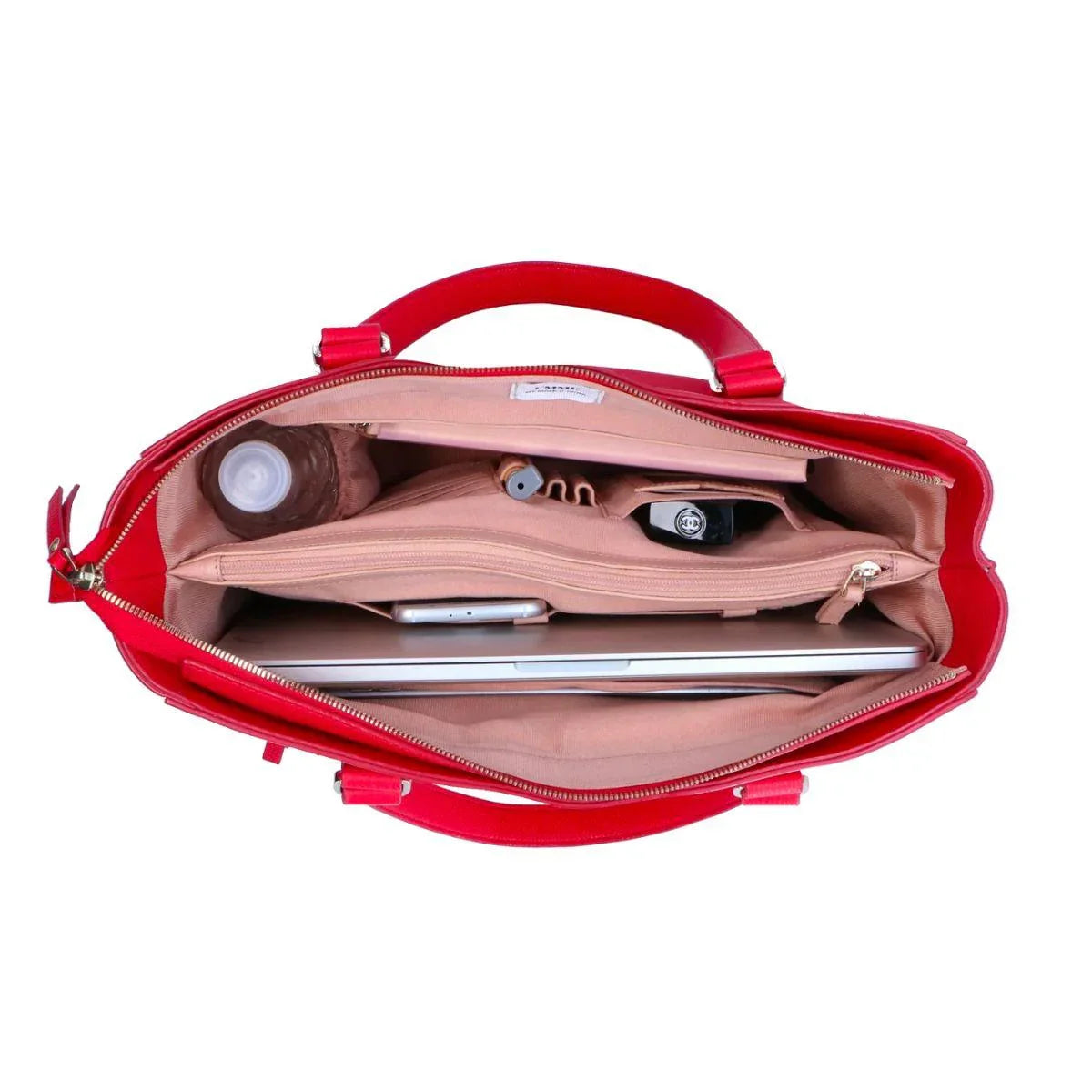FMME | Caithy leren laptoptas 13,3