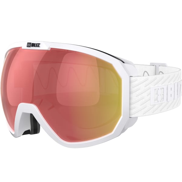 Masque de ski BLIZ CHARGE OTG MATT WHITE W BLACK LOGO/BROWN RED