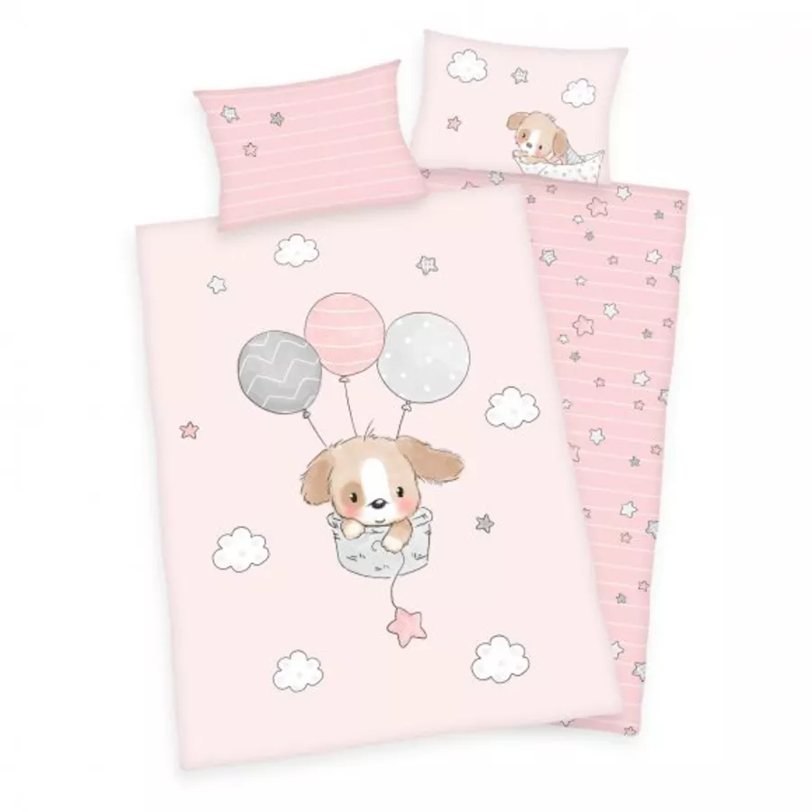 babybest® Flanell-Bettwäsche Sweet Puppy 100 x 135 cm