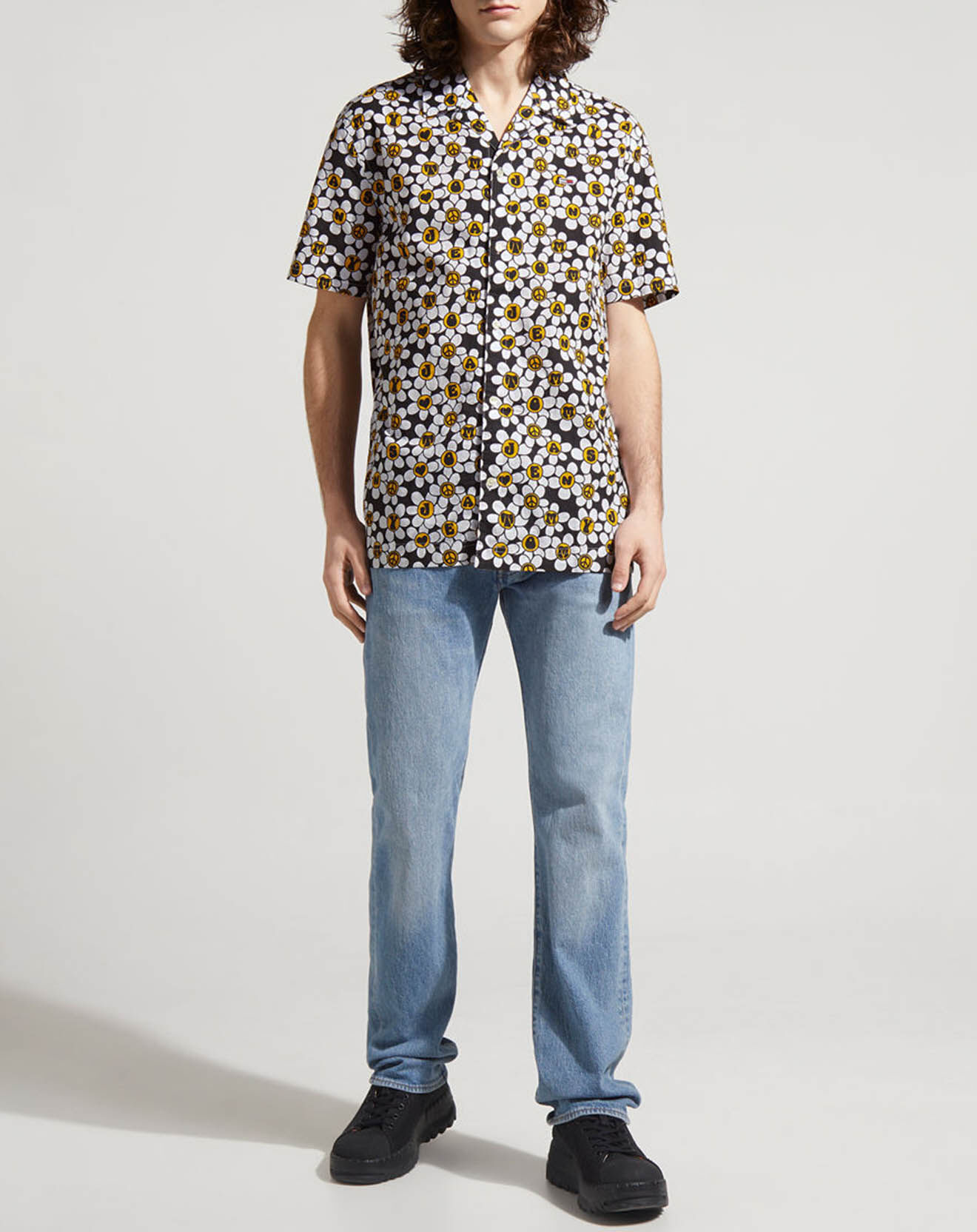 Tommy Jeans Chemise droite Daisy imprimée multicolore