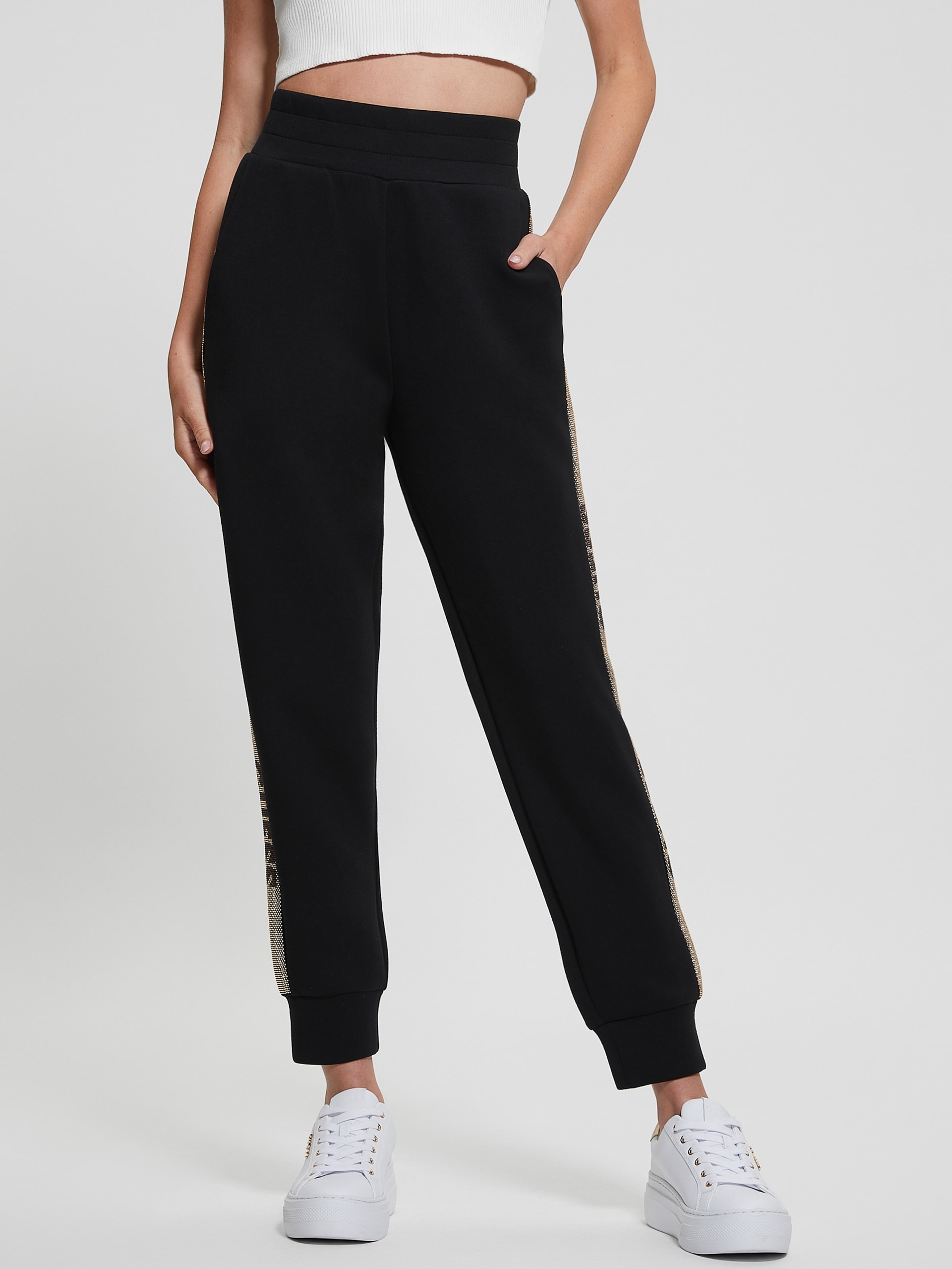 Calça de moletom Eco Signature com strass