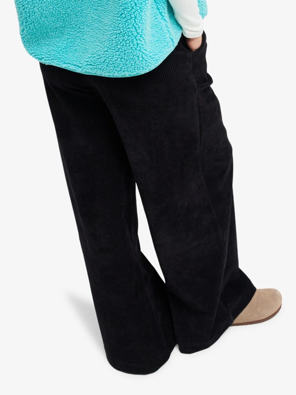 Lekeitio Knit Easy Wear/Coupe confortable - Pantalon en velours côtelé Noir Femme