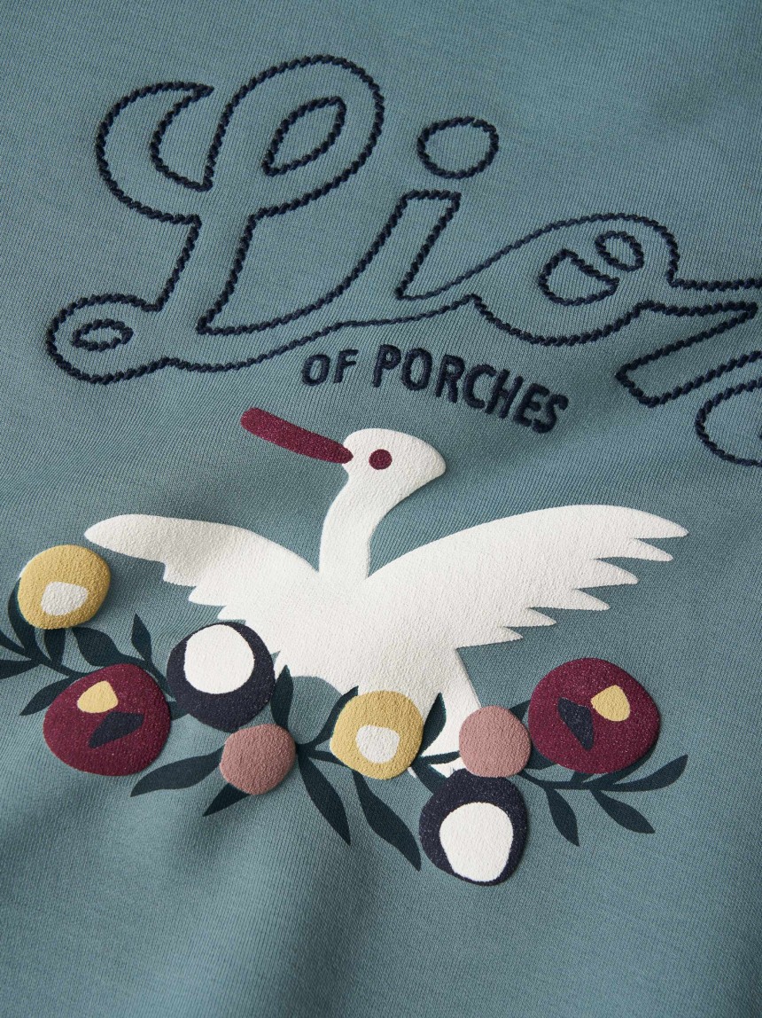 Sweatshirt de algodão com estampado