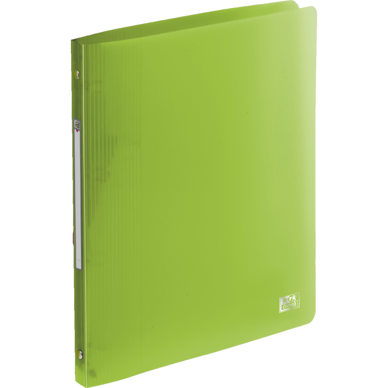 Classeur Oxford school life A4 Dos20 4anneaux rond polypro translucide assorti