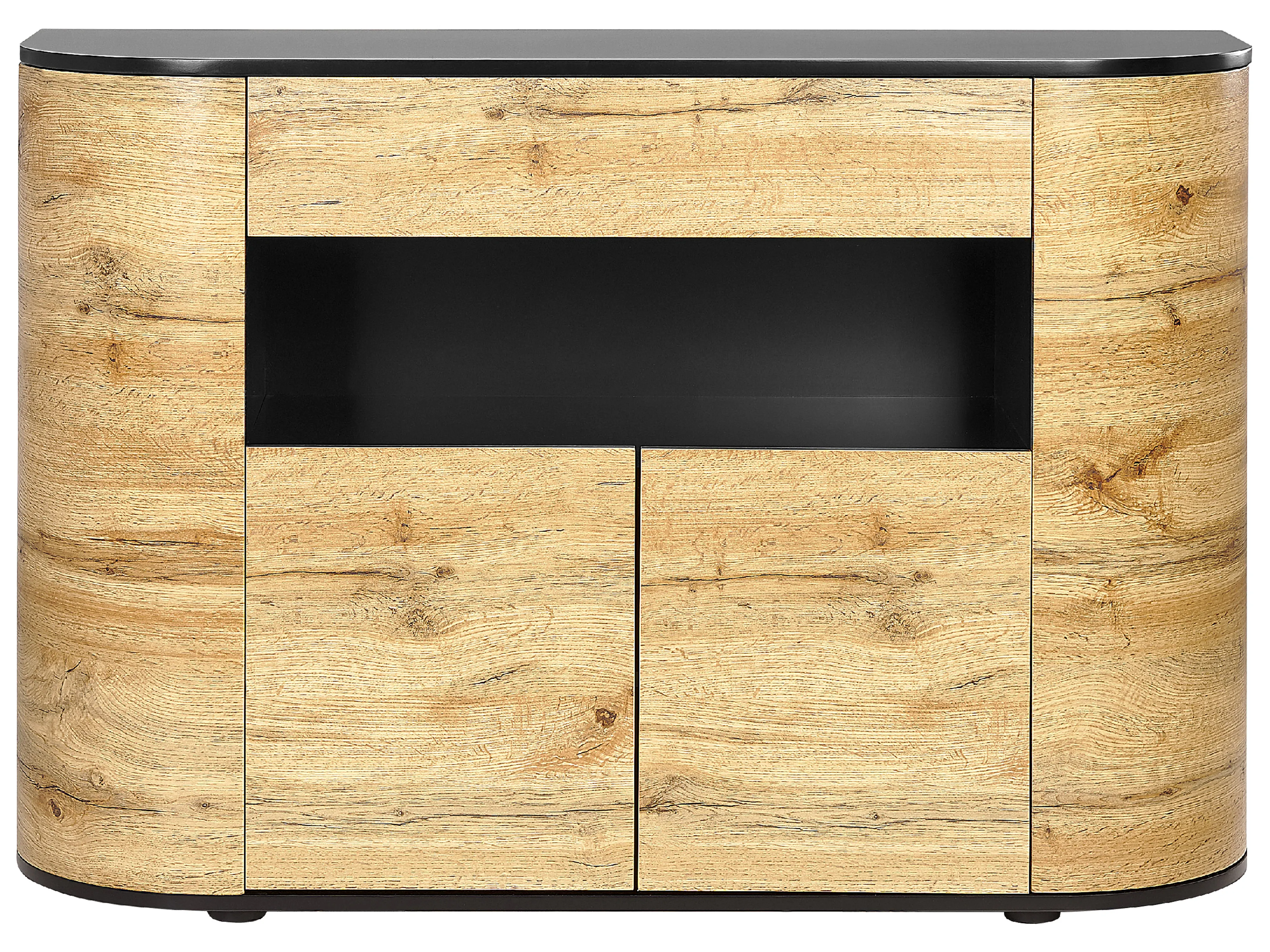 Dressoir met 2 deuren JEROME Bruin/zwart