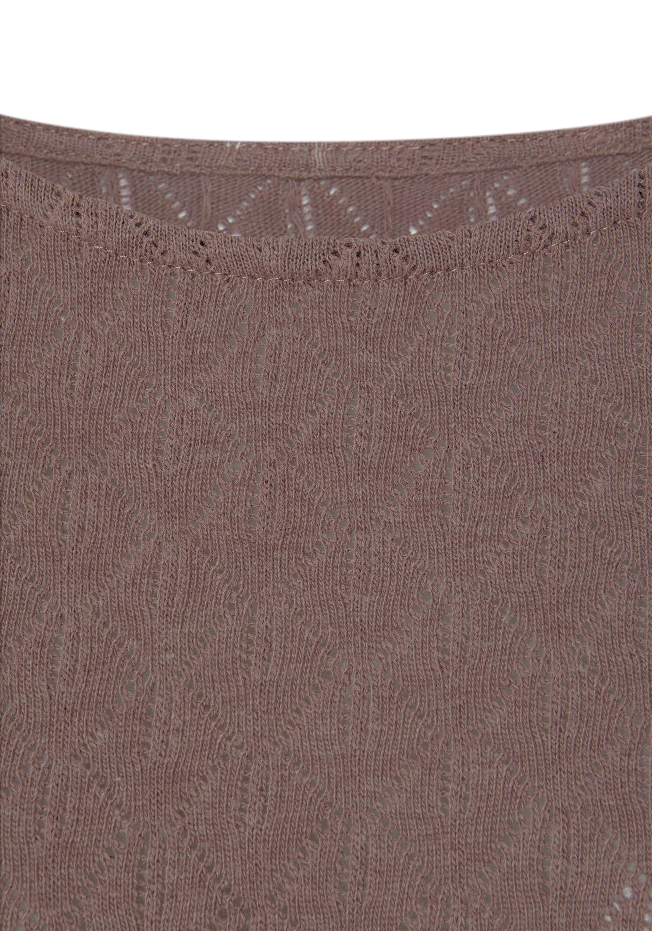 Vivance Langarmshirt »mit modischem Ajour-Muster« 2er-Pack,  aus weichem Baumwollstrick