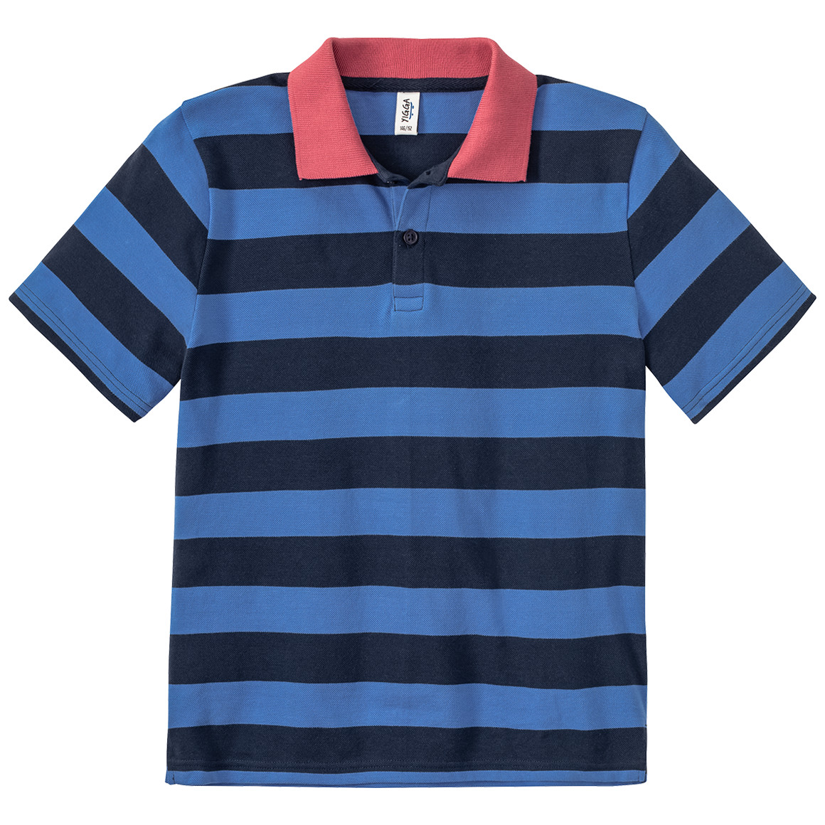 Yigga Jungen Poloshirt mit Streifen blau / dunkelblau