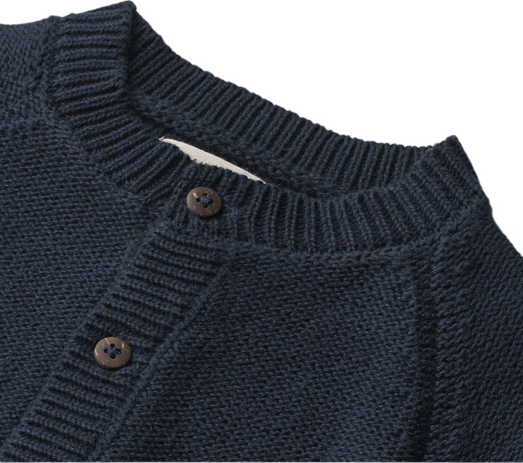 Wheat Strik Cardigan Eddy Blå
