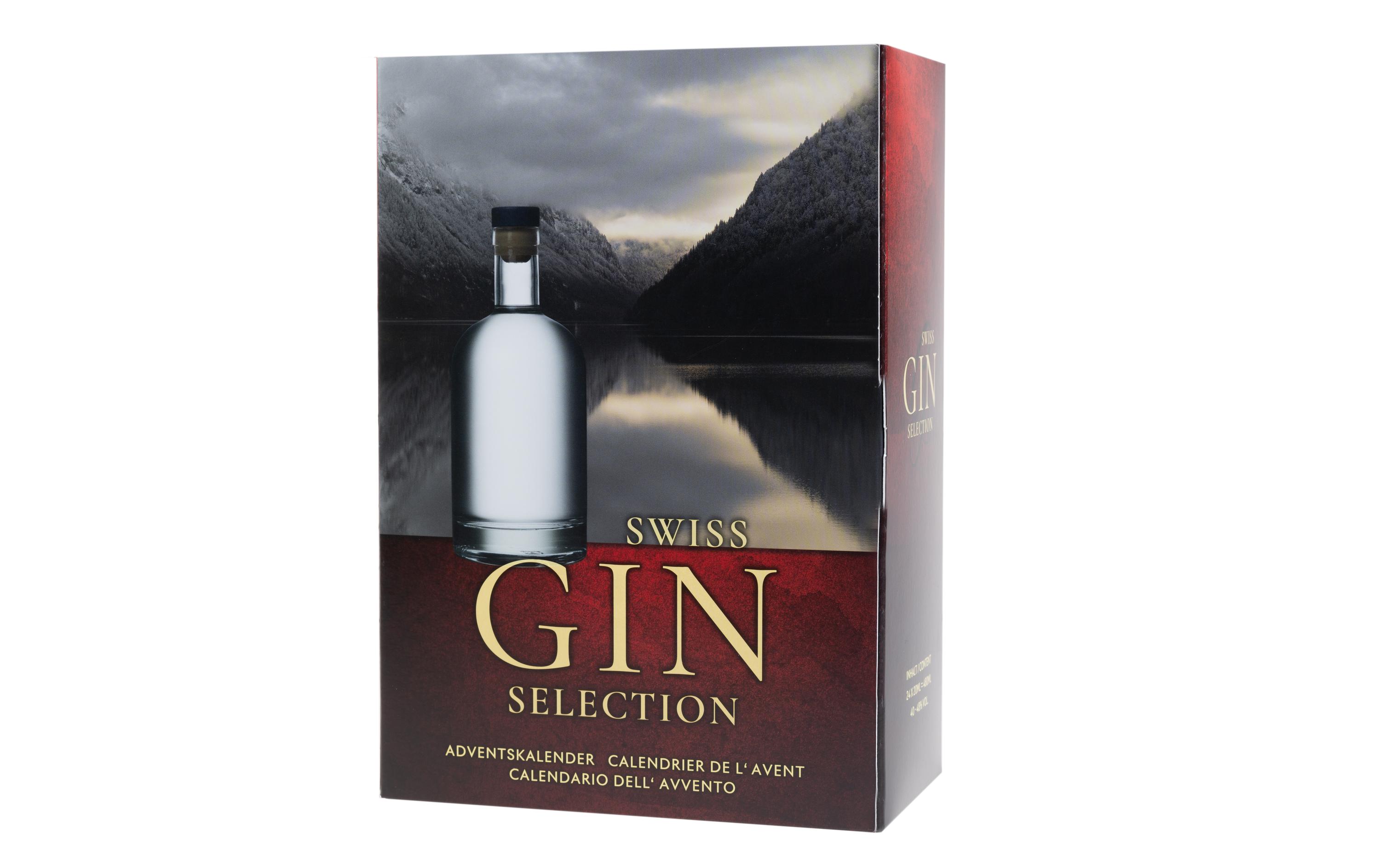 Adventskalender Gin Swiss Edition 24 x 0.02 l<br>Weihnachtlicher Kalender mit Schweizer Gin