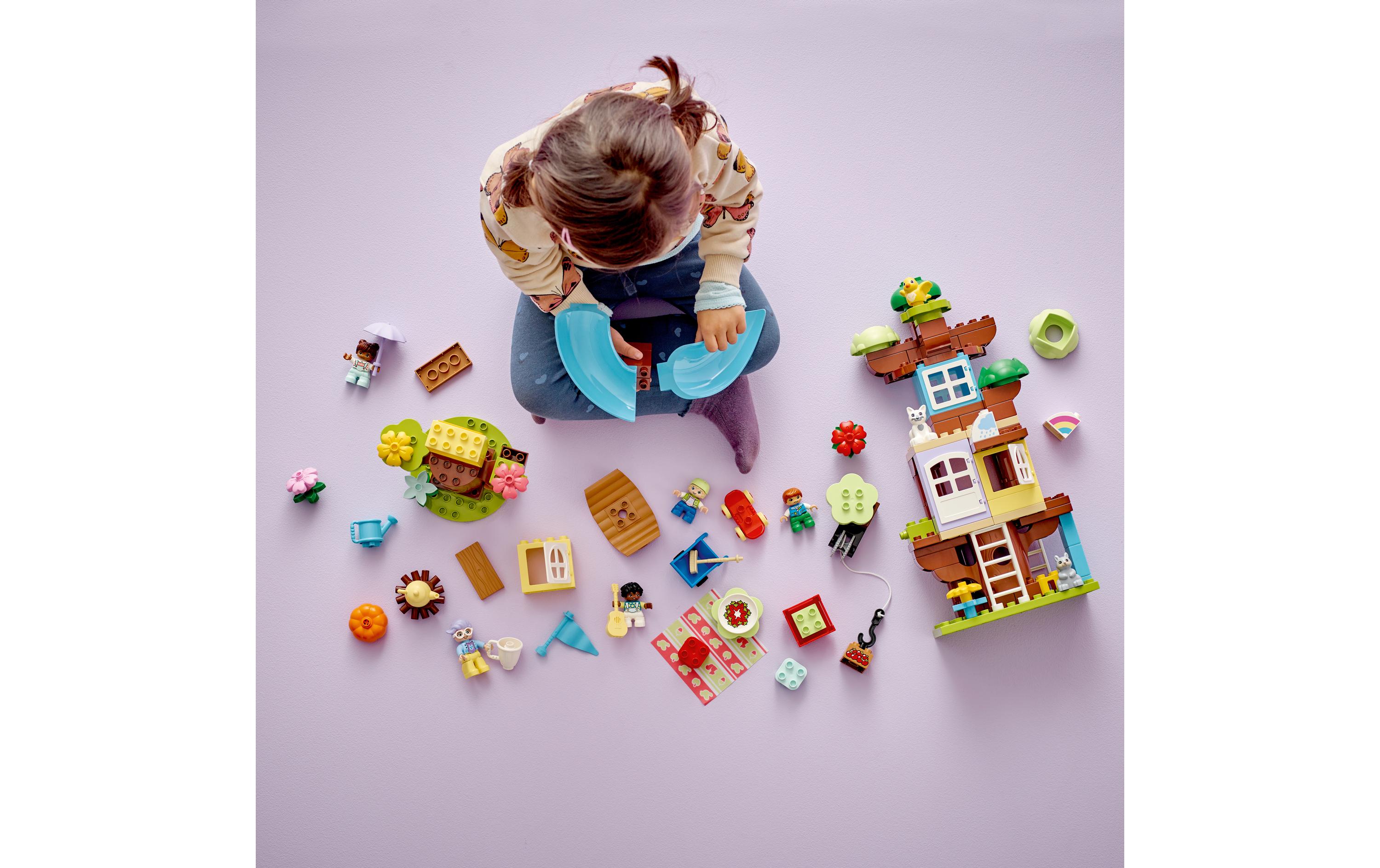 DUPLO® 3-in-1-Baumhaus 10993Outdoor-Abenteuer mit einem Spielzeug-Baumhaus zum Umbauen