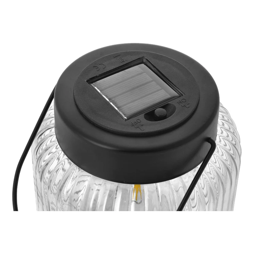 Solcellelykt LED 12,5xØ12,5 cm
