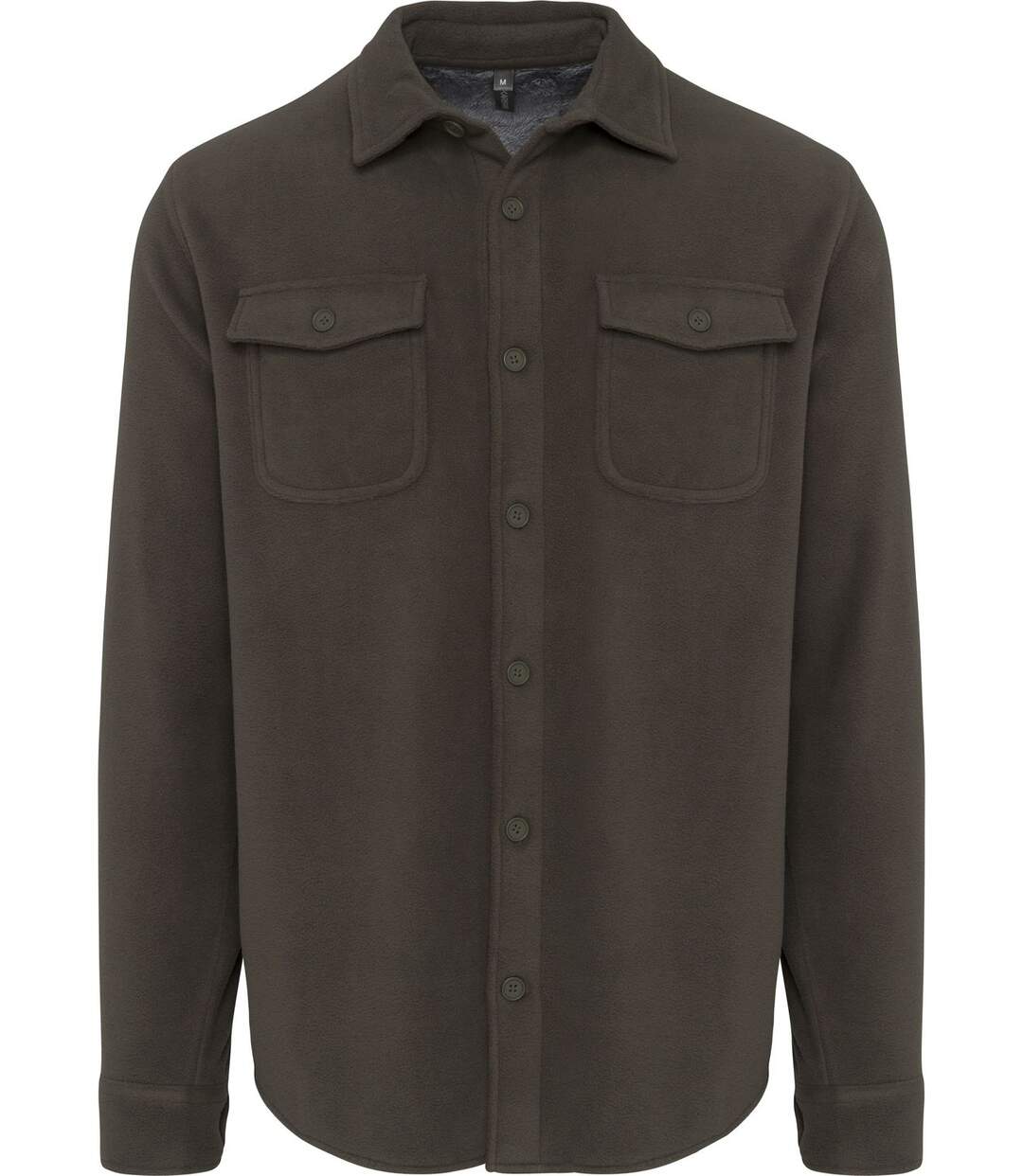 Surchemise en polaire doublée sherpa - K582 - vert khaki foncé - homme