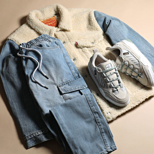 Veste A5783 Blanc Bleu Denim