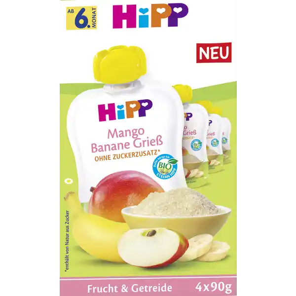 Bio Mango Banane Grieß Quetschie