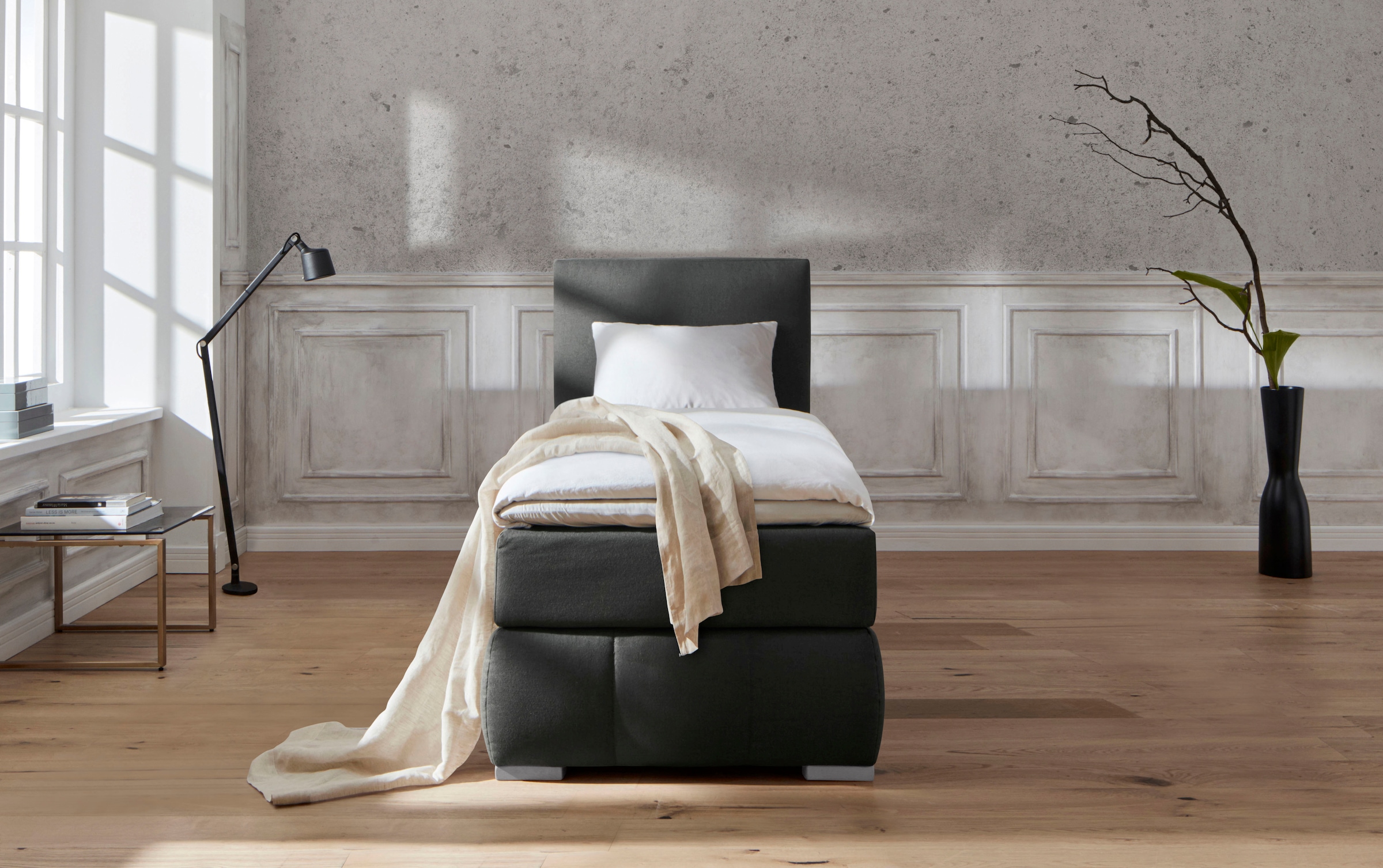 Home affaire Boxspringbett »Wehma« inkl. Topper in 3 verschiedenen Matratzen, auch in Samtstoff