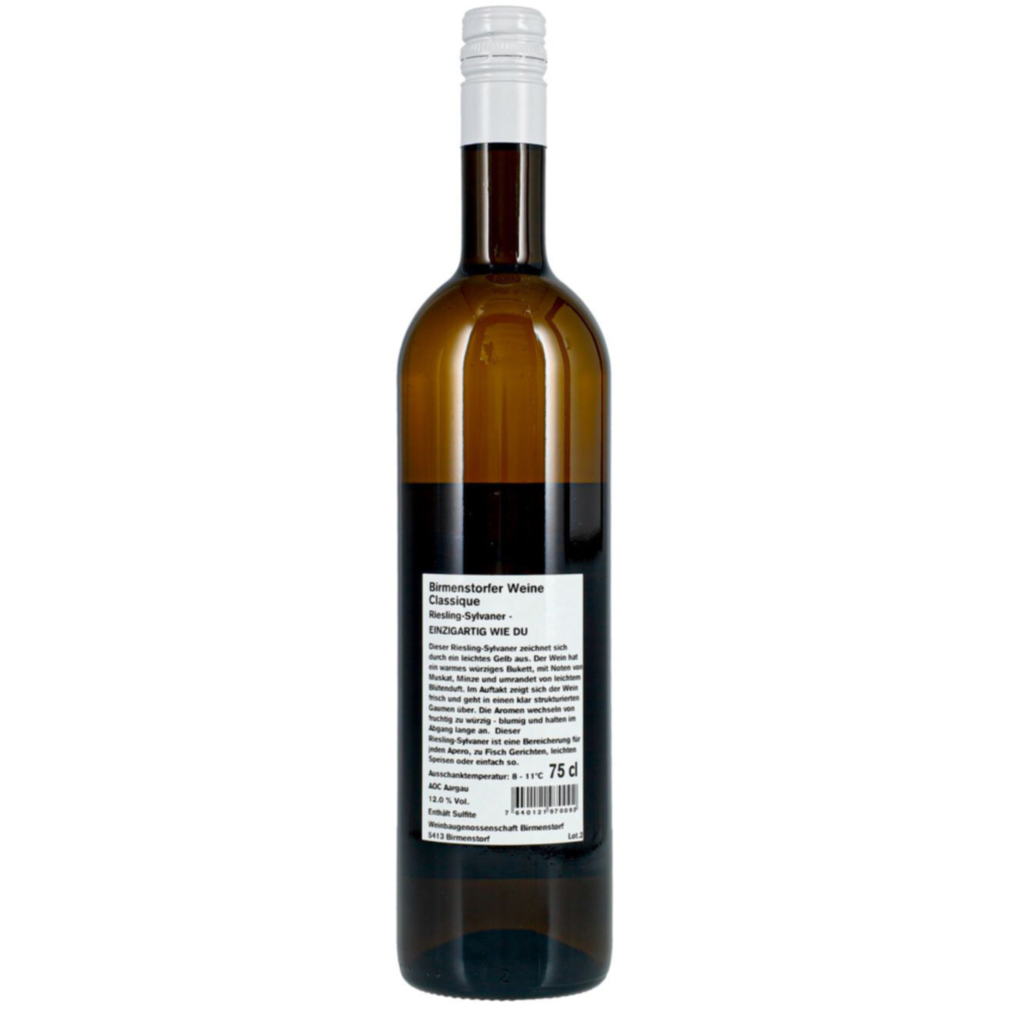 Aargau AOC Birmenstorfer Riesling-Sylvaner -75cl
