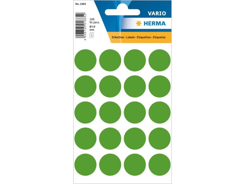 Herma Stickers Klebepunkte Vario Ø 19 mm, Dunkelgrün Markierungspunkte Sticker