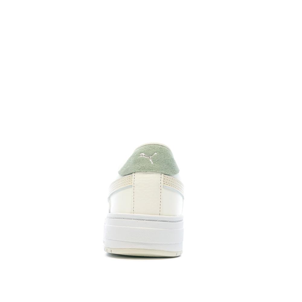 Puma Baskets Blanche/Ecru/Vert Femme Puma 394749-01