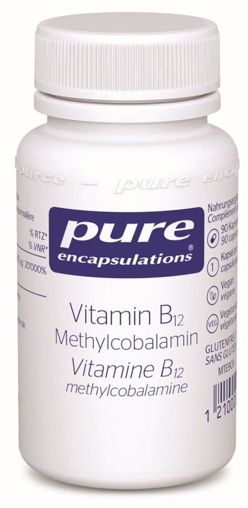 PURE B12 Methylcobalamin<br>90 Stück, Flasche, Kapsel
