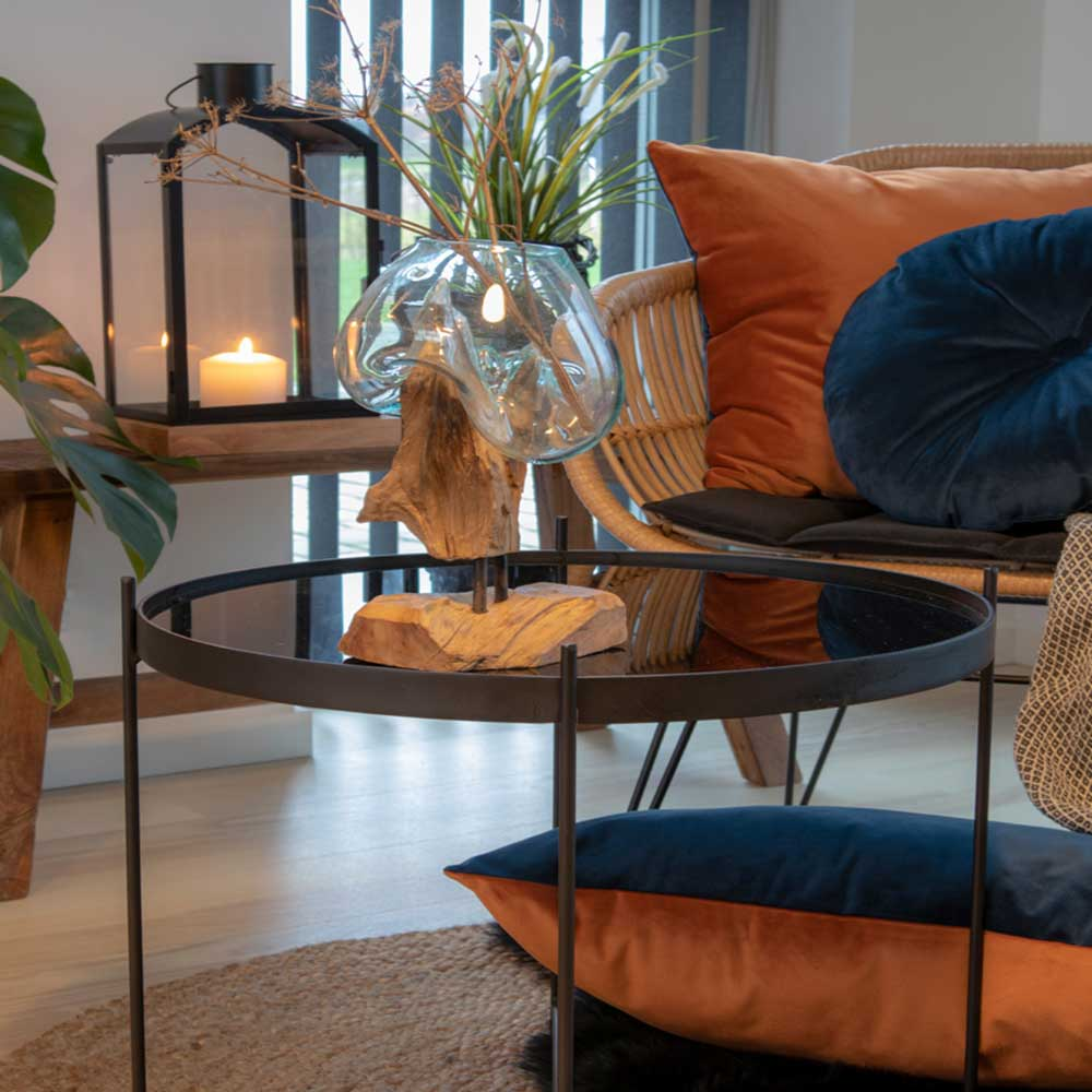 Salontafel Liliana Ø70 cm Zwart