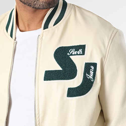 Veste Zippée Teddy M23350EJA Beige Vert