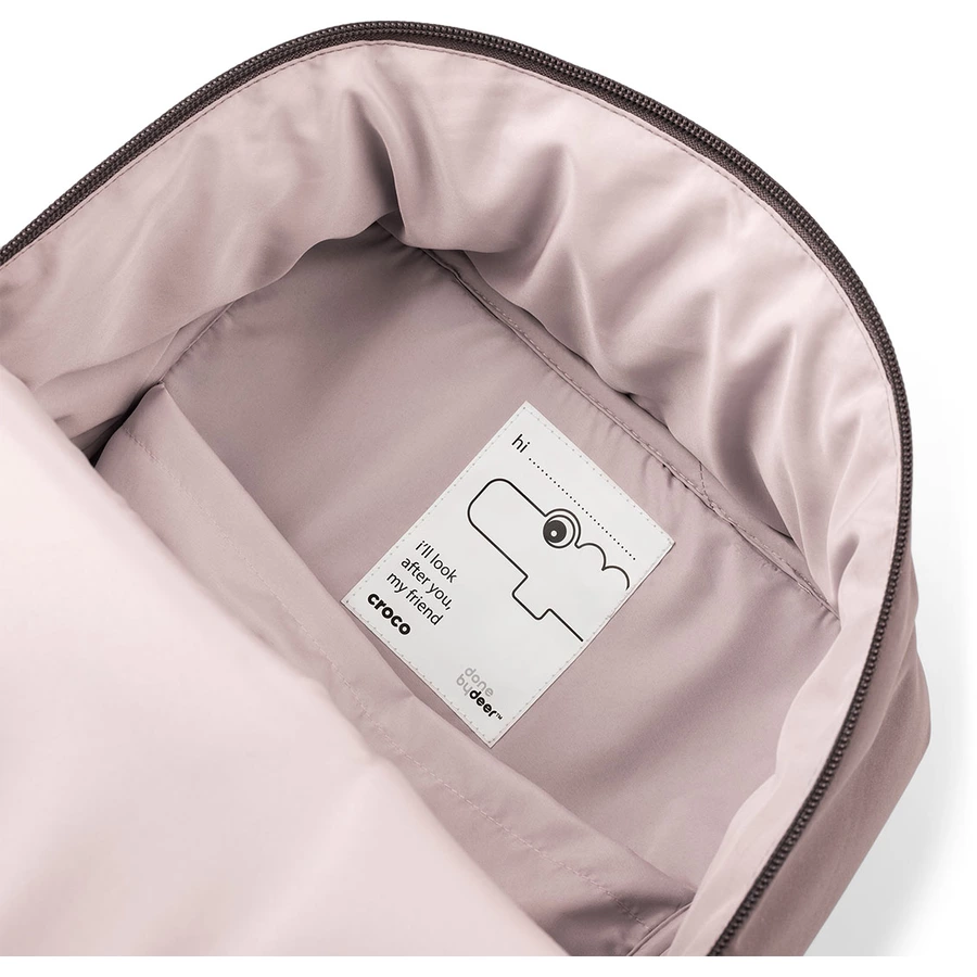 Done by Deer™ Gesteppter Kinderrucksack Croco Rosa