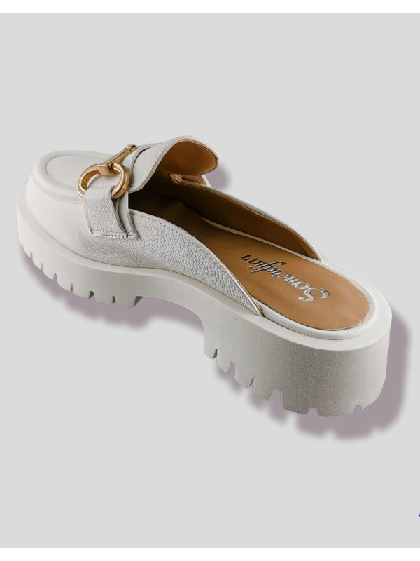 Mocassins Sabot E007E8 Pasman Bianco - Semerdjian