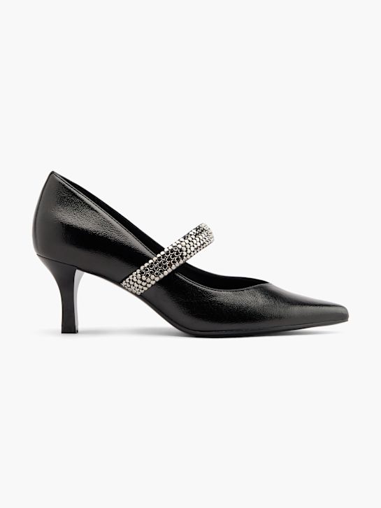 Catwalk Spangenpumps Schwarz