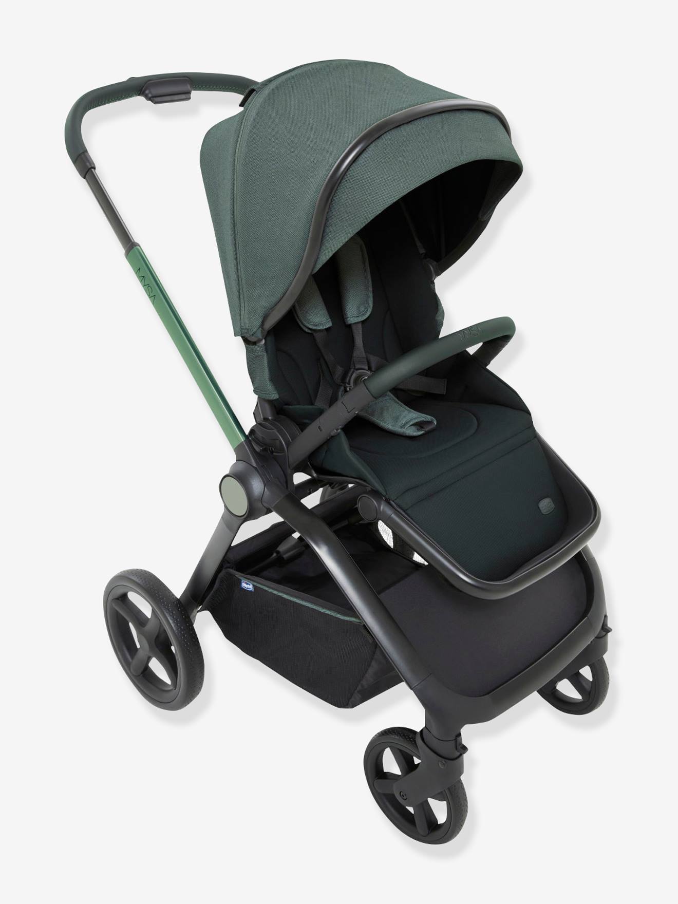 Carrinho de bebê Mysa Chicco, cinza