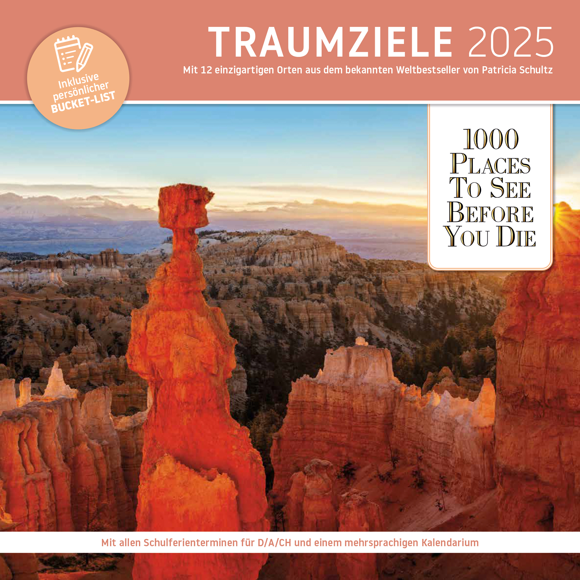 Broschürenkalender 2025 - mehrfarbig - Traumziele - 30x30 cm