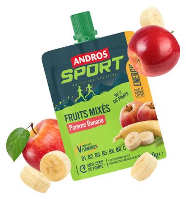 Purée énergétique Andros Sport Fruits mixés Pomme/Banane - 90g
