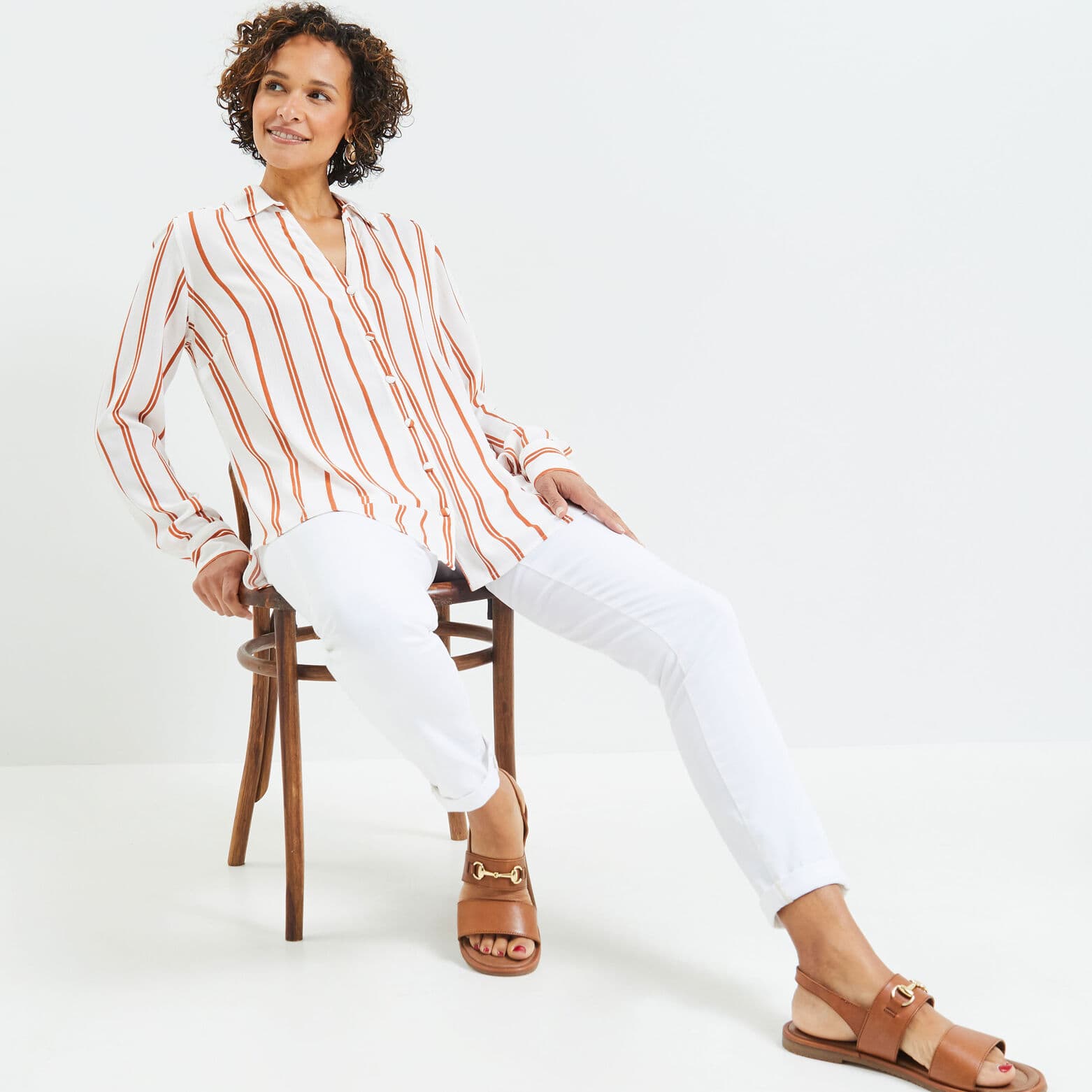 Chemise rayée femme