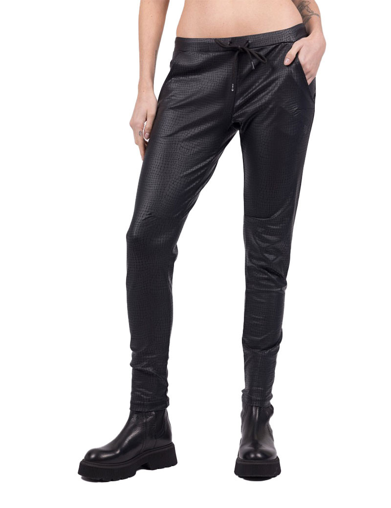 HBT INSOLITES - CRUZ PANTALON CROCO NOIR
