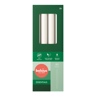 Bolsius Dinerkaarsen Cloudy white 230/20 8ST