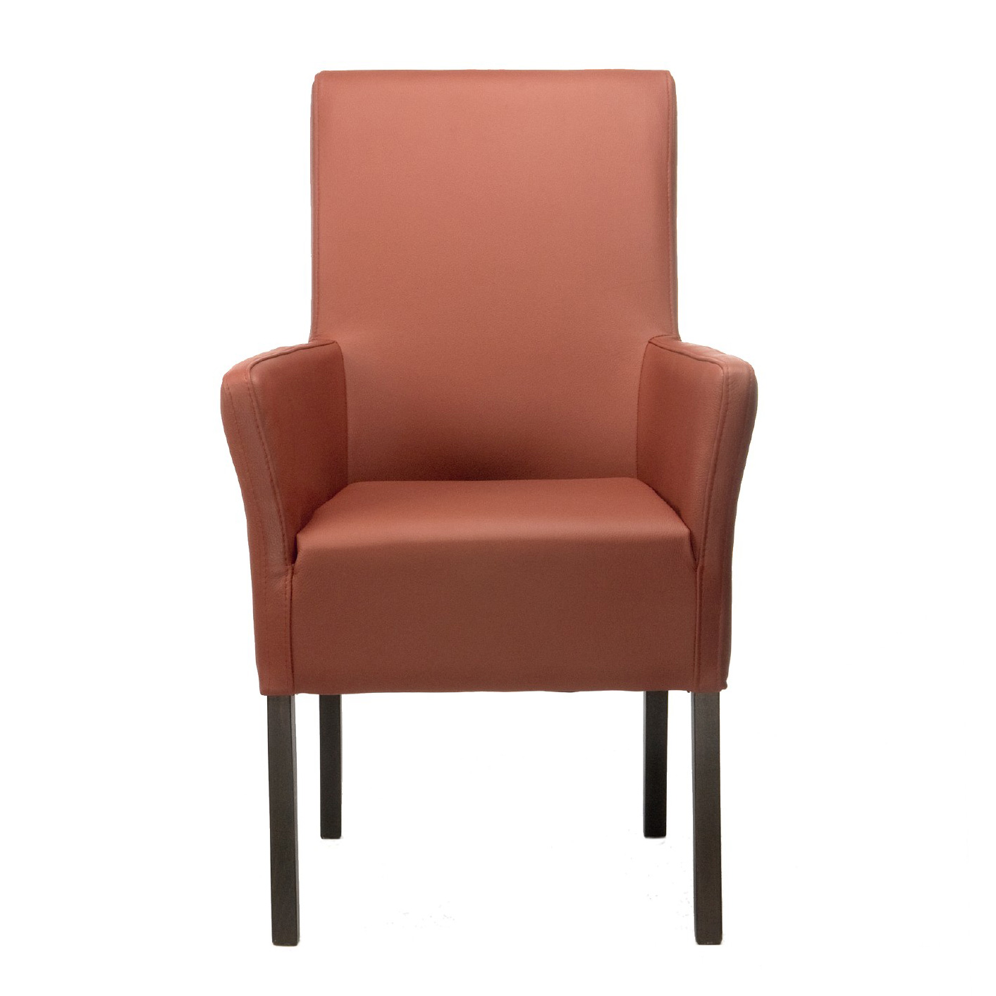 Ledersessel 'Mendoza', rot, L 59 cm, B 60 cm, H 102 cm von fischer's lagerhaus